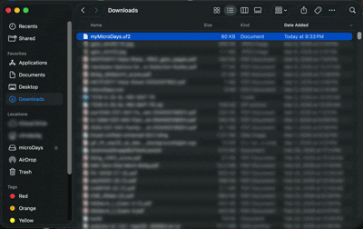 Dragging UF2 file to MicroDays drive